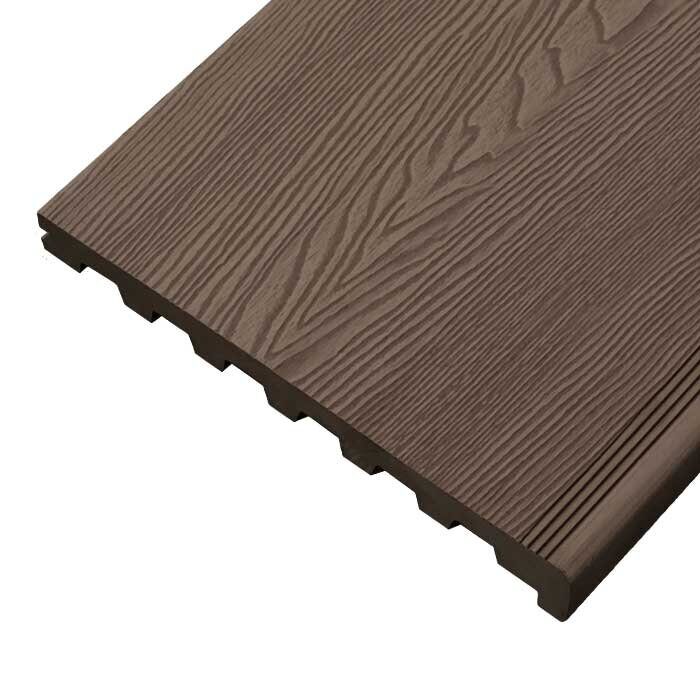 Ступень полнотелая SEQUOIA 3D WOOD 320х24х3000 мм, коричневая