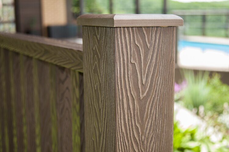 Столб (125*125*2900 мм) 3D WOOD, PG, SINGARAJA, ДПК, тёмно-коричневый, фото №2744419303