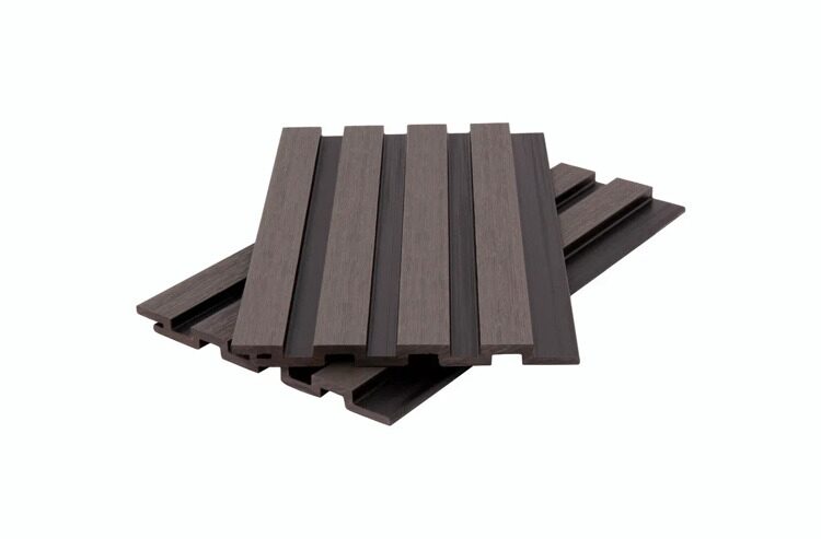 Стеновая панель брусковая из ДПК CO-EX MIX 13х177х3600 мм, тёмно-серая