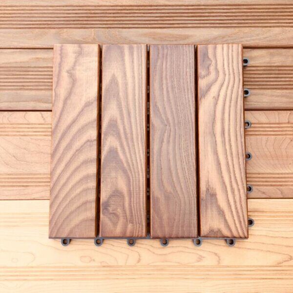 Садовый паркет из термоясеня 20х90-120 мм