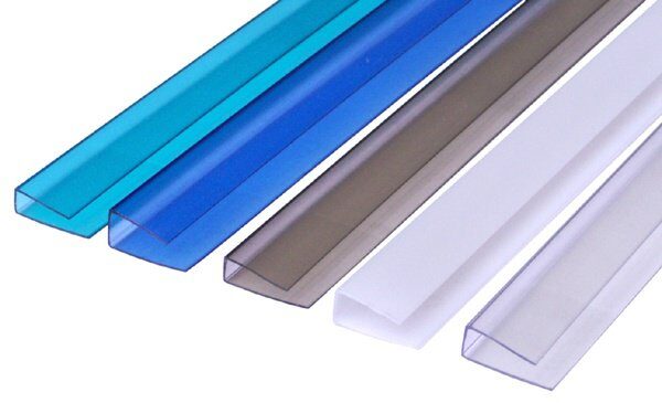 Торцевой профиль UP 8 мм для поликарбоната