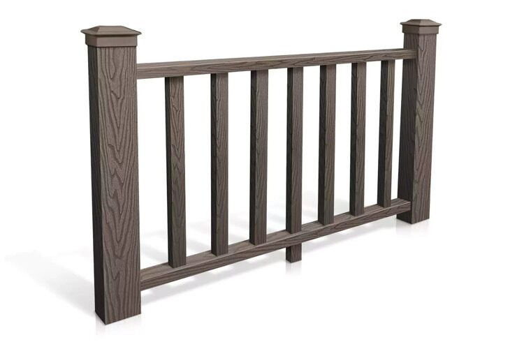 Столб опорный Тёмный венге 3D, 125х125х3000мм, фото №5142365511