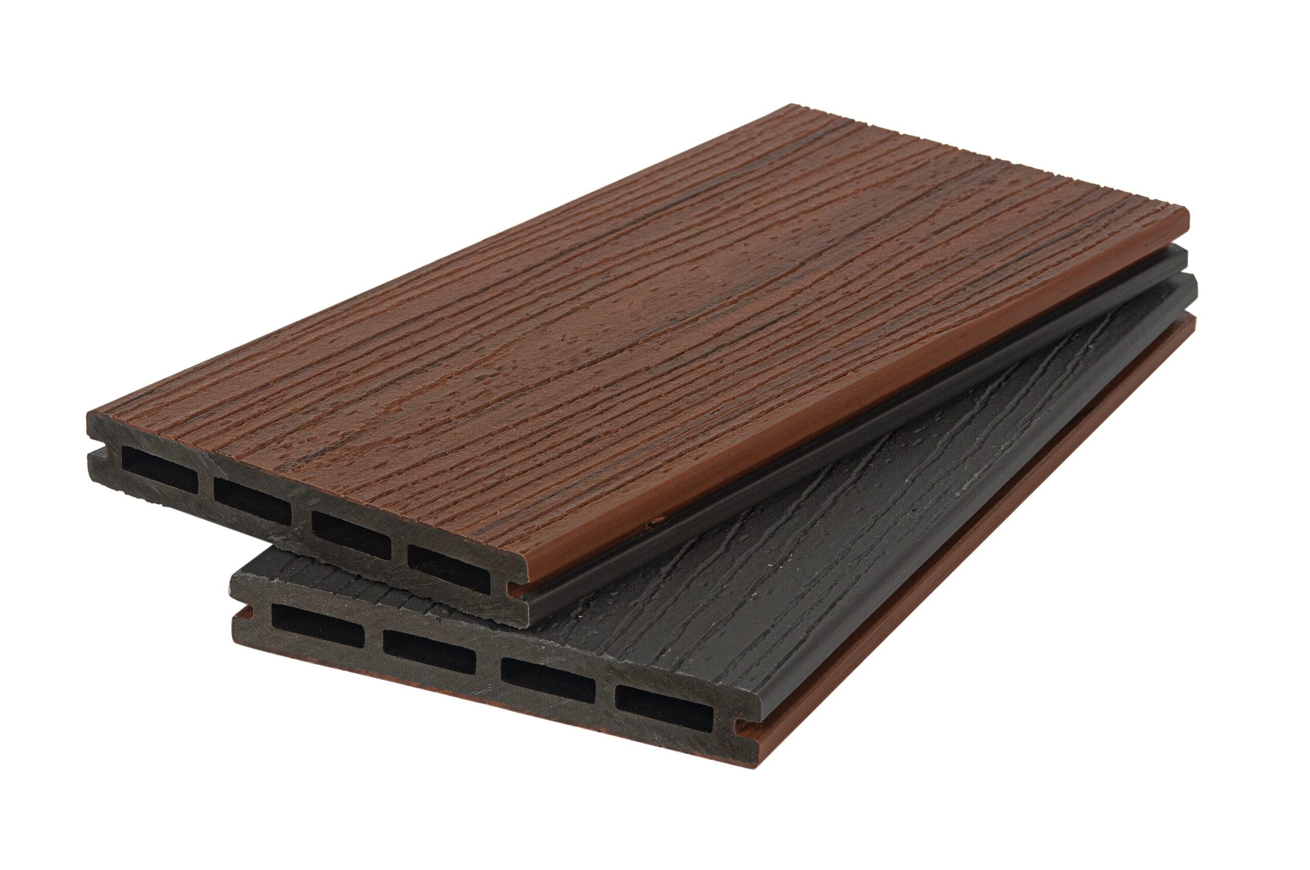 Террасная доска ДПК co-extrusion 3D WOOD PREMIUM (2 стороны/2 цвета) суар/тёмно-серый