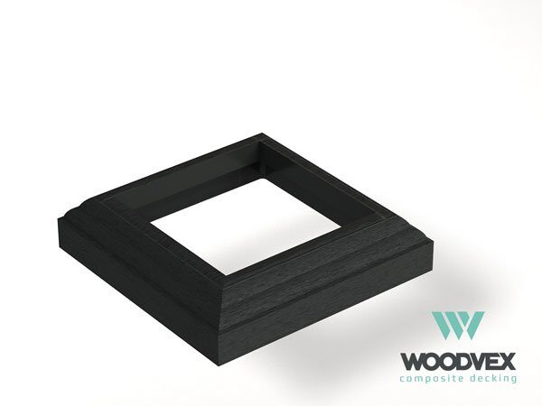 Крышка столба нижняя Woodvex Графит 150х150 мм