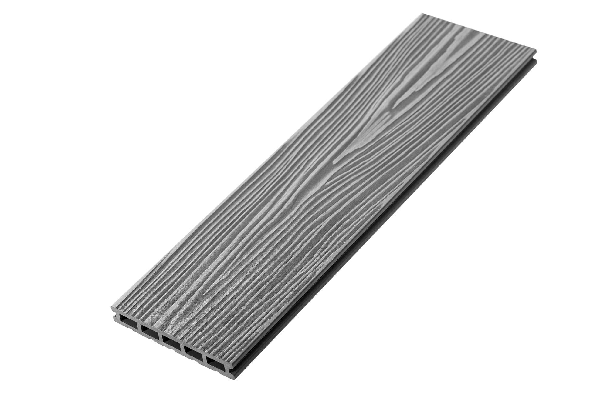 Террасная доска UnoDeck Mogano 4000х165×24 мм Серая — изображение 6