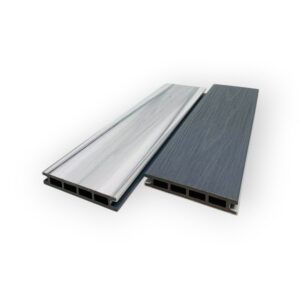 Террасная доска DECKLINE Premium Duo Mix 3000 х 140 х 24 мм, Mix "Белый/Серебро"