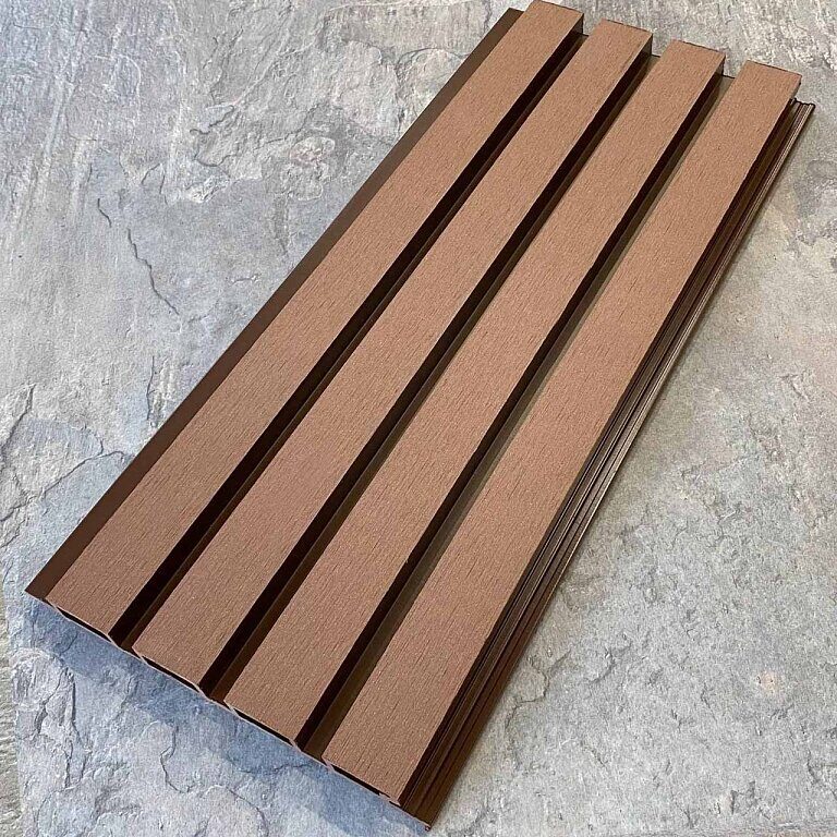 Фасадная реечная панель EasyDecking Wood-X 3010x219х26 мм, цвет Коричневый (шлифованная) — изображение 2