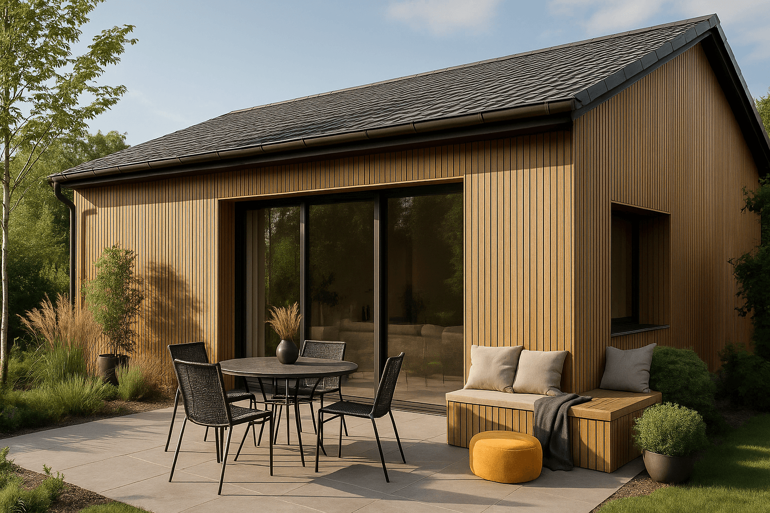 Фасадная реечная панель ДПК Holzhof Эко 219*24*3000мм, Коричневая — изображение 2