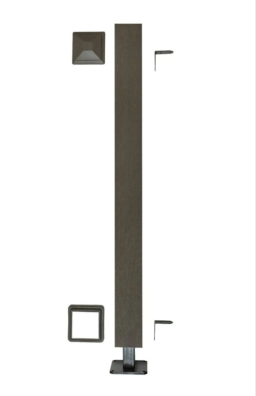 Комплект столба из ДПК CM 1255х136х130 мм, Венге